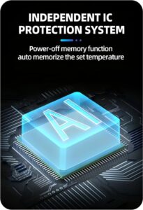 Aquanature Luxe Heat Digital Display Aquarium Heater Intelligent Heating Technology Submersible Aquarium Heater withProtection Cover for Fresh & Saltwater Aquariums